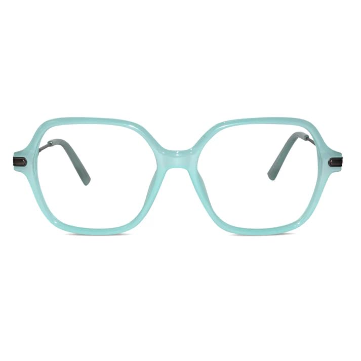 ELINE | Oversized Square Shape Computer Glasses For Eye Protection For Women | Brown | Medium (ELCG9132)-image-0