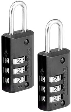Miniatura 4 de Master Lock Black Set Your Own Combinación de candado de equipaje, candado combinado personalizado para maletas para bolsas de viaje o mochilas,