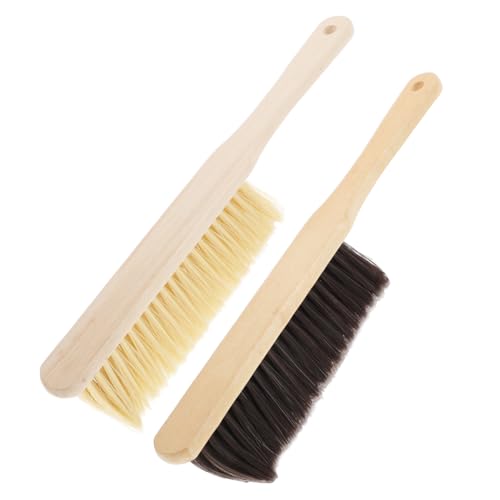 SOLUSTRE Piece Hand Brush Set Wooden Handle Dust Brush for Household Furniture Care Soft Cleaning Utility and Table Cleaning