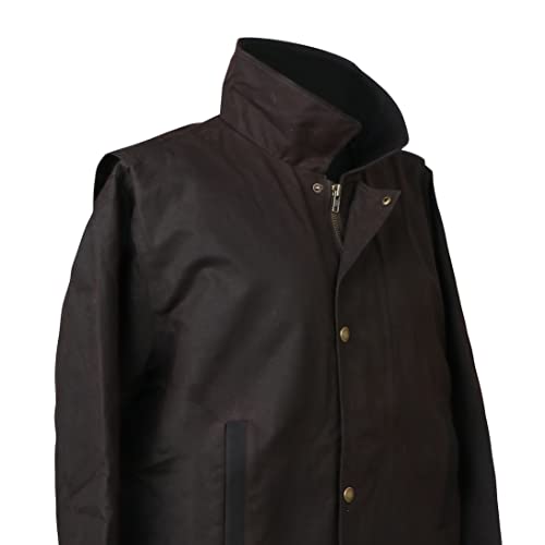 CHALLENGER Mens Oilskin Western Australian Waterproof Duster 3/4 Length Coat 23102BZ2