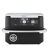 Ninja Foodi FlexDrawer Air Fryer, Dual Zone with Removable Divider, Large 10.4L Drawer, 7-in-1, Air-Fryer Uses No Oil, Air Fry, Roast, Bake, Max Crisp, Non-Stick Dishwasher Safe Parts, Black AF500UK