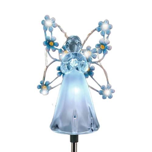 Luces solares de jardín con estaca de ángel y lámpara de 7 LED de alta luminosidad