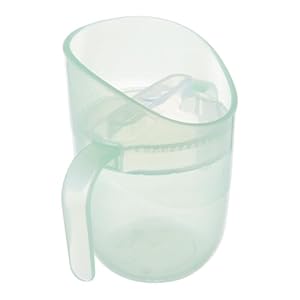 LOVI Trainingsbecher für Kinder Genius 150 ml, Trinken ohne Zurücklehnen, Neutral für Kiefer und Sprache, Transparenter, Für kleine Hände (Pistachio)