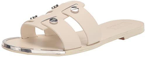 DKNY Women's K1334158-en2-7.5 Flat Sandal, Egg Nog, 5.5 UK