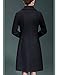 Jenkoon Women's Wool Trench Coat Winter Long Thick Overcoat Walker Coat (Black, Small)