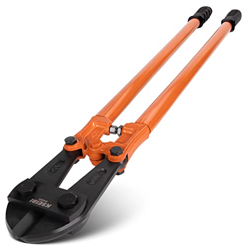 KSEIBI 141600 Heavy-Duty Large Size Bolt Cutter 42" for Cutting Fence, Steel Wire, Chain, Screws, Rivet, and Padlock, Metal Rods with Soft Grip Rubber Ergonomic Handle Cutters 1050mm by KSEIBI - Used condition - US$73.74