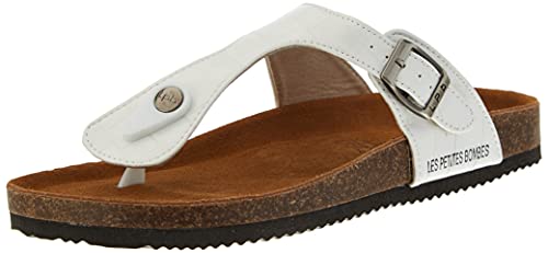 LPB LES PETITES BOMBES Tania, Tongues Femme, Blanc Croco, 37 EU