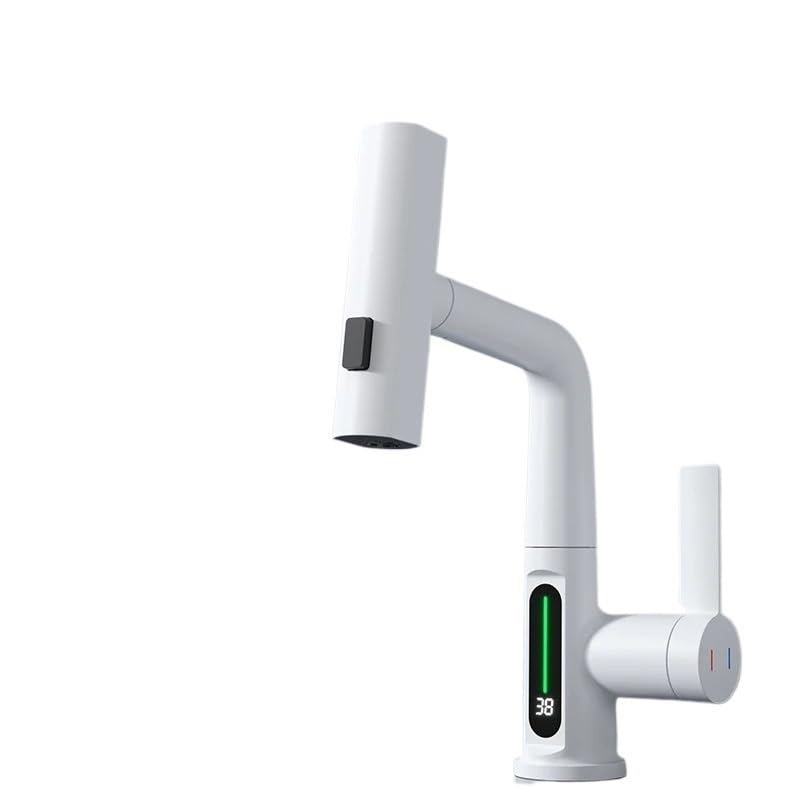 Robinet 3 fonctions avec jet cascade et affichage numérique de température