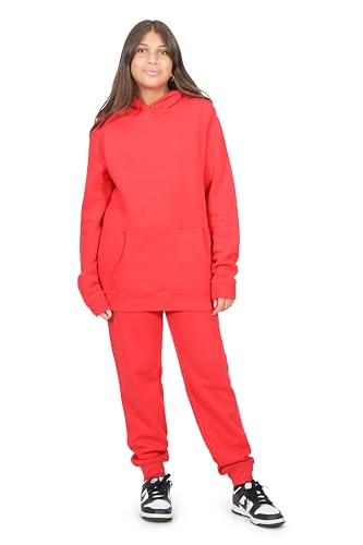 Image of EVERYDAY KIDS Girls' Cotton Fleece Sweatpants; Girls' Activewear Jogger Pants - Soft and Breathable Cotton /Poly Blend