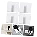 OUNONA Wall Mounted Remote Control Storage Box Adhesive Hooks Phone Charging Bracket for Home and Office Compact Organizer for TV Remotes and Cables