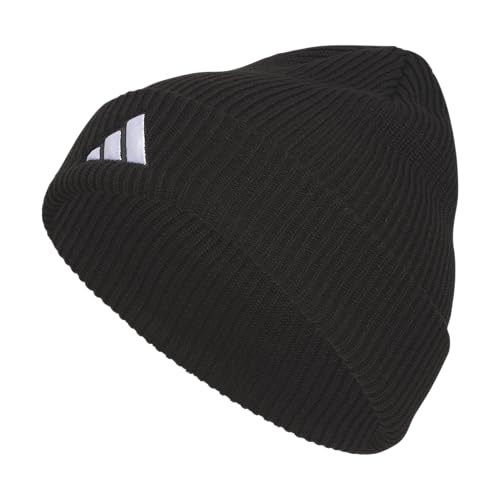 adidas Team Issue Beanie – Standard Fit Winter Knit Hat Gorro para Clima frío, Negro/Blanco/2.0, Talla única Hombres