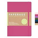 PAPERAGE Recycled Blank Journal Notebook, (Rose), 160 Pages, Medium 5.6 in x 8 in - 100 GSM Thick Paper – Hardcover Journaling Notebook for Work, School, Note Taking or Sketching