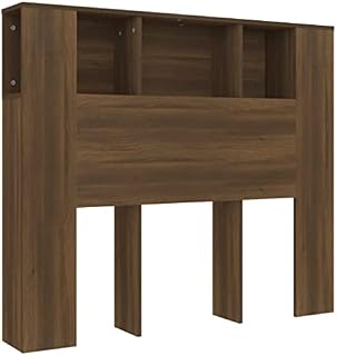 vidaXL Headboard Cabinet Home Bedroom Furniture Accessory Wall Bed Headboard Bookcase Bed Backboard Cabinet High Gloss White 120x18.5x104.5 cm