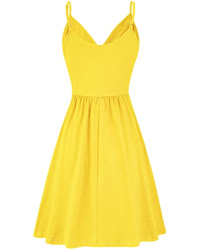 Image of STYLEWORD Womens Sundress Summer Floral Wrap V Neck Backless A-Line Casual Beach Midi Dress