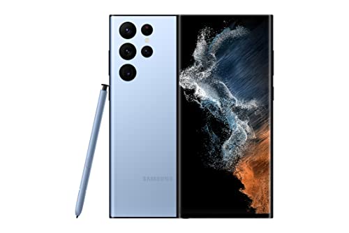 Samsung Galaxy S22 Ultra 5G S908U 256GB GSM/CDMA Unlocked Android Smartphone (USA Version) - Sky Blue