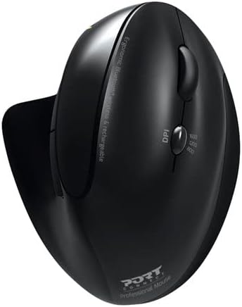 Close-up of Port Connect mouse showing DPI button
