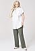 ellos Plus Size Linen-Blend Button Front Tunic - 2X, White