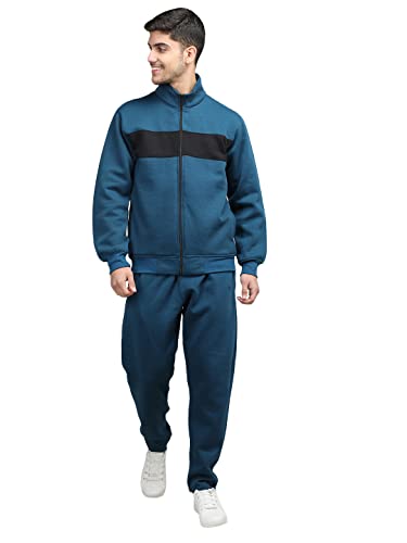 Image of CHKOKKO Fleece Men Winter Sports Running Zipper Collared Neck Stylish Jacket