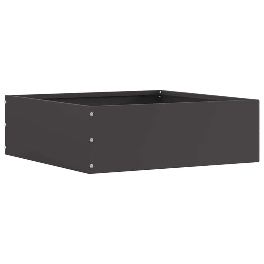 Raseneinfassung aus Stahl in Schwarz, 40 x 40 x 13 cm, 6er Set