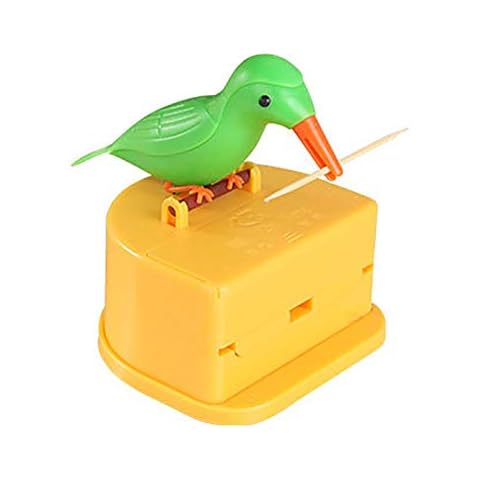 NINGWANG Toothpick Dispenser Bird Automatic Bird Toothpick Box Toothpick Holder Cover