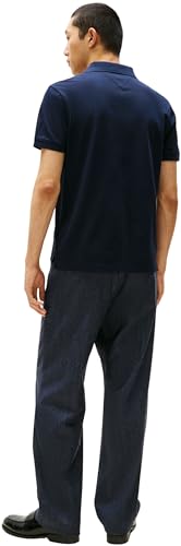Tommy Hilfiger Herren Poloshirt Kurzarm Hidden Placket mit Knopfleiste, Blau (Desert Sky), L – Ansicht 3