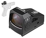 Wcone Non-MOS Airsoft 3MOA Reflex Red Dot Sight Shake Awake Optic Sight for Glock 17/18/19/19X/22/23/31/32/34/41, 12 Brightness Adjustment Red Dot, Parallax Free Unlimited Durable Compact Sight