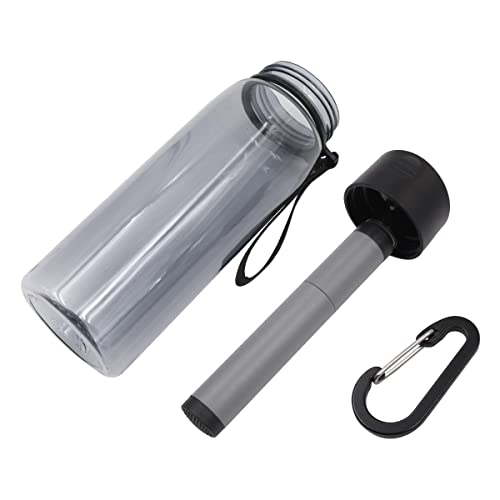 VOANZO Filter Water Bottle with Compass Cartridges for Hiking Camping Travel Emergency Preparedness-650mL - Image 2