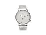 KOMONO Winston Tag Mesh Silver Men's Japanese Quartz Analogue Watch with Stainless Steel 304L Strap