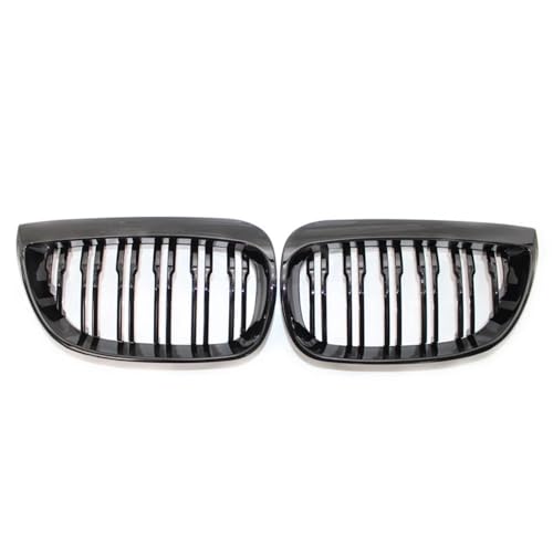Rejilla delantera para E81 y E87 de doble listón negro fabricada en ABS resistente