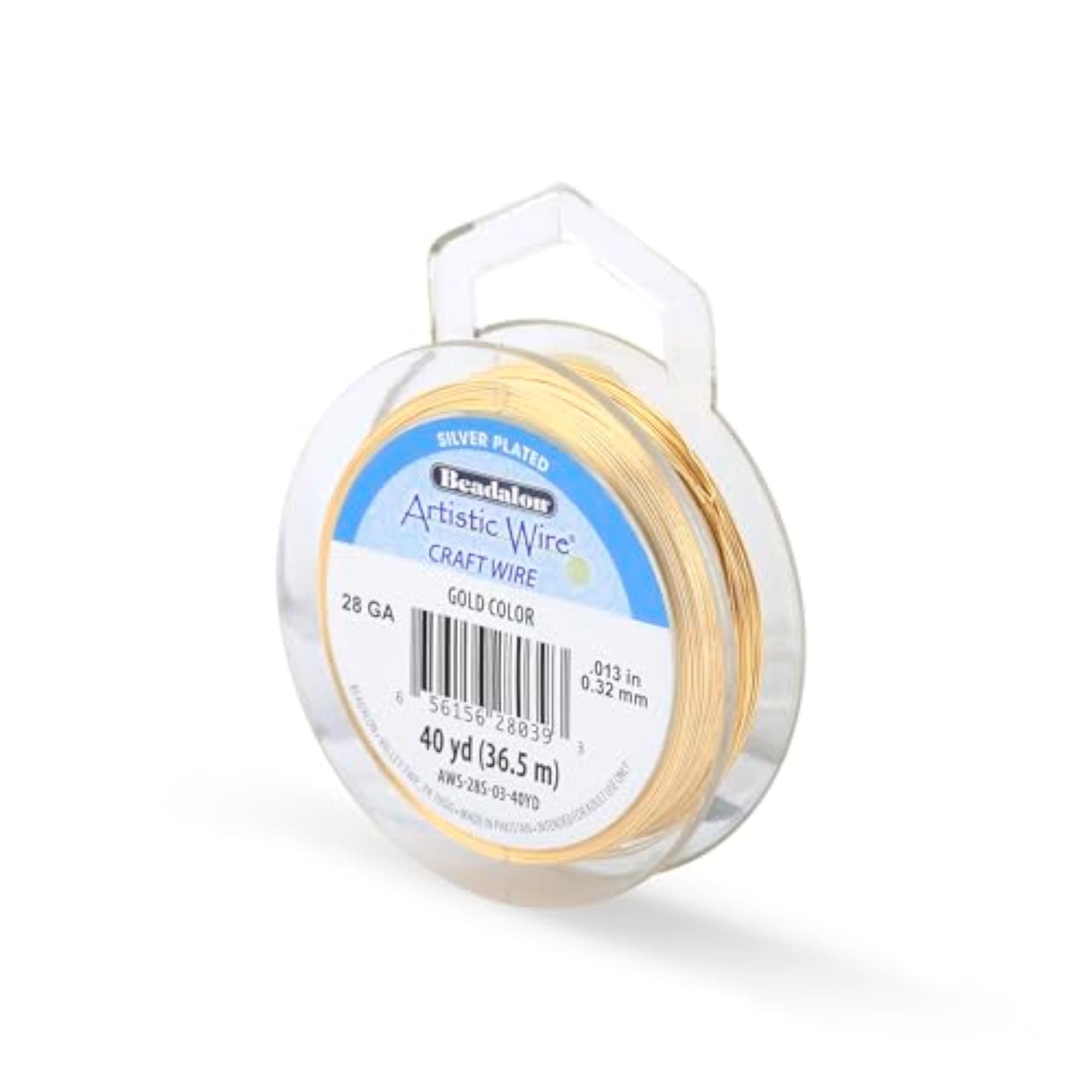 28-Gauge Silver Plated Gold Wire, 40-Yards