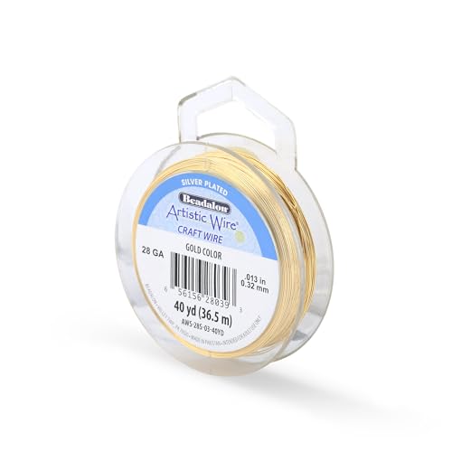 Fil Beadalon 28-Calibre Doré ultra souple pour tissage perles