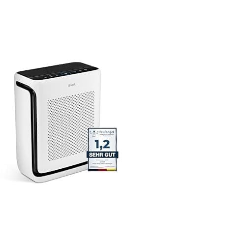 Levoit Luftreiniger Allergiker mit HEPA gegen 99,97 Prozent Schimmel Staub Pollen Tierhaare + Levoit Akku Staubsauger mit 99,99% HEPA Filter, Auflade-Wandhalterung, Max 60 Min Laufzeit