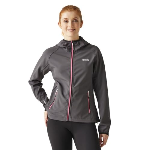 Regatta Unisex Women's Arec Iii Softshell Jacket Damen-Softshelljacke, Robbengrau (Flamingo-Rosa), 40