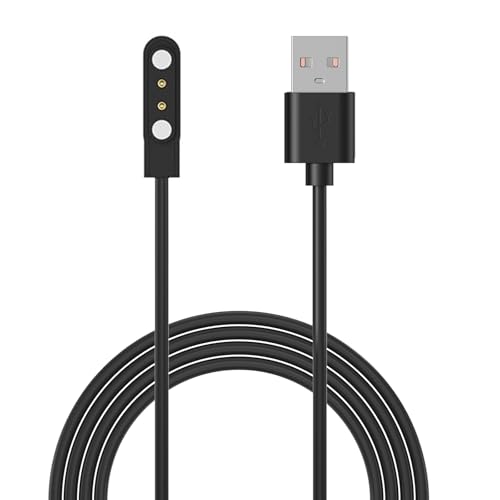 Smart Watch Charger 2 Pin Magnetic 4mm Charging USB Cables for YAMAY SW022 Compatible with Xiaomi Haylou Solar LS05/RT LS05S/RT2 LS10/RS4 LS12 Smartwatch Fitness Tracker Charging Cable (3.3FT/100cm)