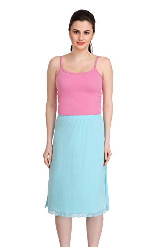 Image of Splash Cotton Rich Regular Skirt Slip for Women - Knee Length