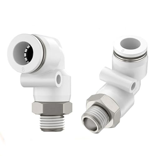 Conector neumático PL6-01 tipo L en codo con rosca de latón PT1/4 para tubo de PU de 6mm 2