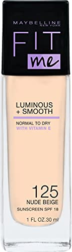 Maybelline Fit Me Foundation 125 Nude Beige 30ml Frasco dispensador Líquido - base de maquillaje (Nude Beige, Piel normal, Frasco dispensador, Líquido, Natural, Francia)