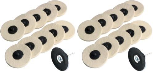Image of FPPO 3 inch 10pcs Sanding Pad Wool Felt Quick Change Discs,Surface Polishing Buffing Pads Wheel (Pack of 2)