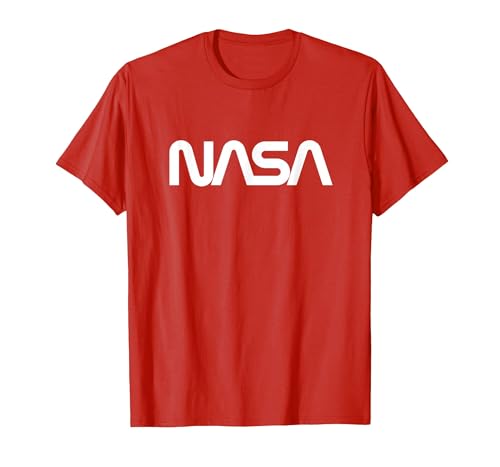 NASA Official Worm Logo Dark T-Shirt T-Shirt, Men, Red, XX-Large