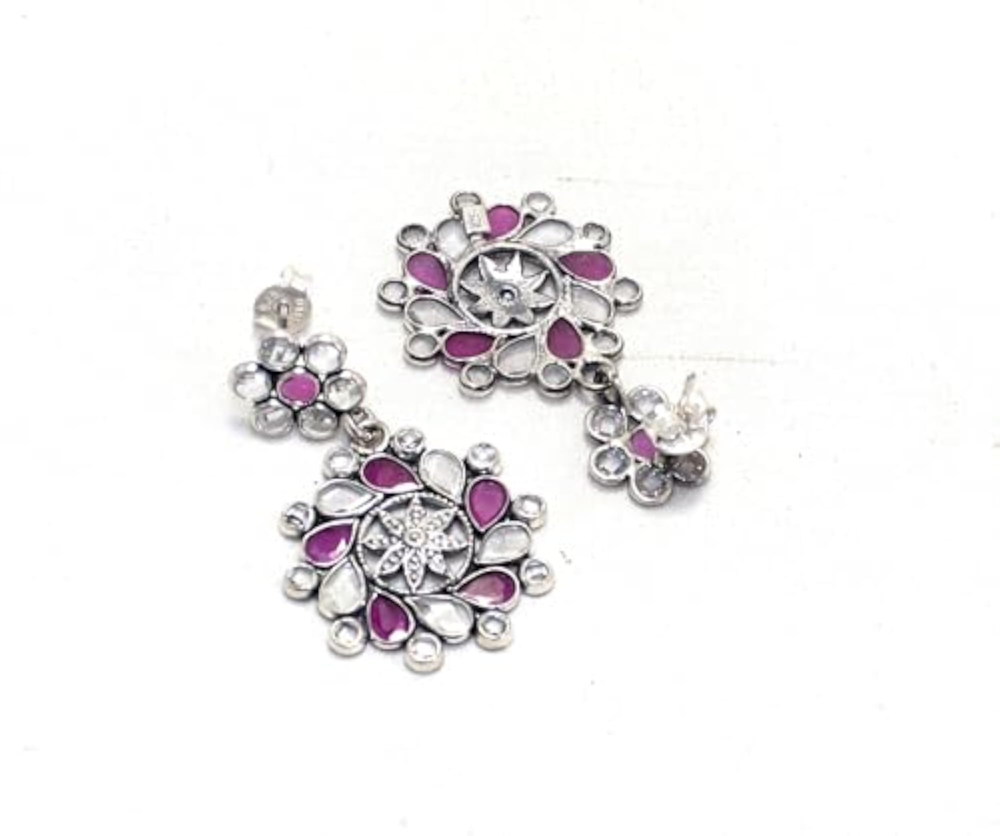 925 Sterling Silver Cubic Zirconia CZ Stone Earrings