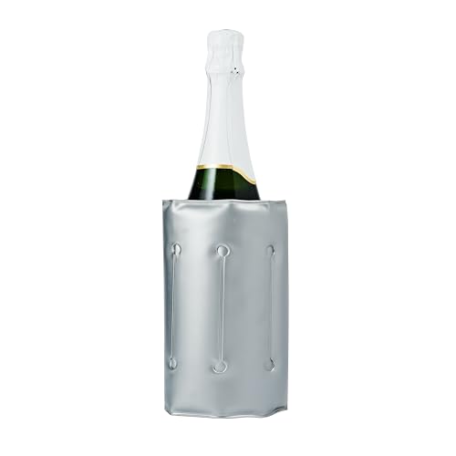 LIXTYC Enfriador de Botellas de Vino Gris con Cierre de Velcro | Incluye Escanciador Antigoteo Acero Inoxidable | Regalos Originales para Hombre | Accesorios para Vino | Ideal Champagne, Cava y Blanco - imagen 9