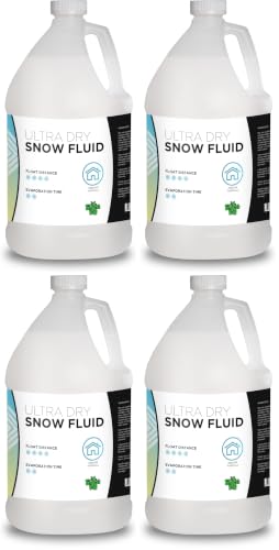 Image of Froggy's Flakes Snow Machine Fluid, Ultra Dry Indoor Formula Snow Fluid with 30-50 Feet Float /Drop, 1 Gallon (Pack of 4)