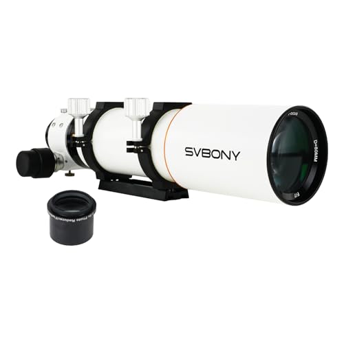 SVBONY SV503 Upgraded ED Refractor Telescope with 0.8X Focal Reducer, 80mm F7 ED OTA with Field Flattener, Faster Imaging & Clear Edge-to-Edge, Telescope for Adults Deep-Sky Astronomical Observation
