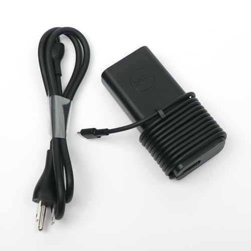 Image of Dell 65W USB C Laptop Charger,Latitude 5500 5501 5510 5511 5520 5521 5530 5531 5540 AC Adapter with 3ft Power Cord, Black, HA65NM190