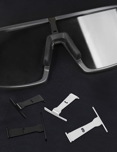 Image of Metallic Replacement Wicket for Oakley Sutro OO9406 /Sutro Asian Fit OO9406A /Sutro S OO9462 Sunglasses - Black+Black+Silver+Silver