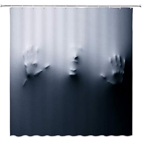 FEIERMAN Halloween Shower Curtain Decor Horror Ghost Bathroom Curtain Decor Machine Washable with Hooks 70x70Inches Cover