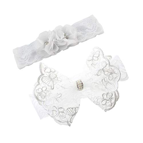 JustMyDress Baby Baptism Christening Headband Newborn Hairband with Bow JB181