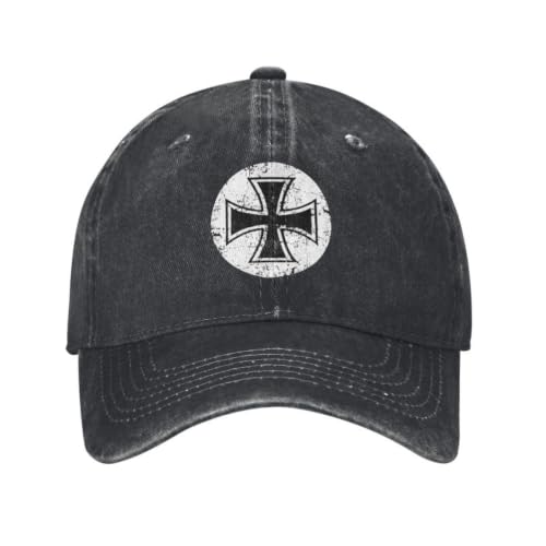 Casquette baseball allemande en coton unisexe avec croix de fer chevalier de templier