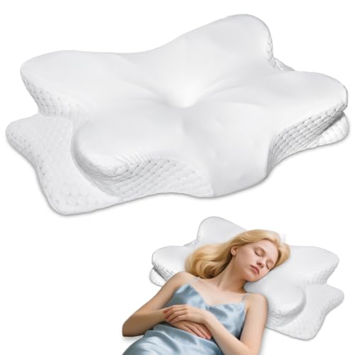 CCidea Travesseiro ergonômico de espuma viscoelástica para quem d...