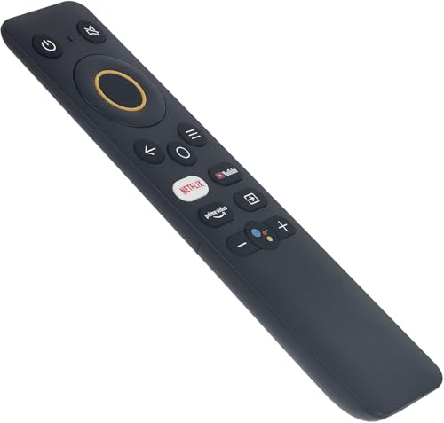 Image of New Replacement Remote Control for Realme Android Smart TVs - Compatible with All-in-One Models Featuring Google Assistant Voice Control and Dedicated Netflix YouTube Prime Video App Buttons
